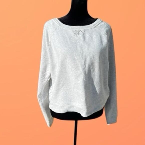 Aeropostale women’s size M cropped crewneck sweatshirt with lace back - Picture 3 of 10